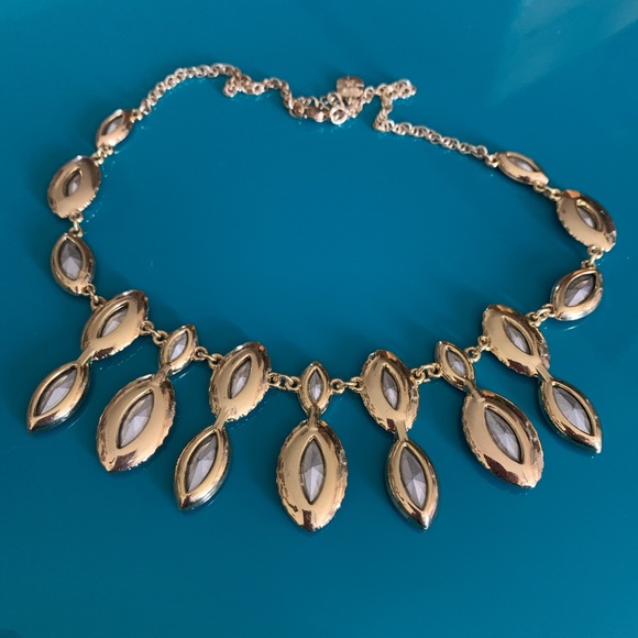 MONET Gorgeous Red & Clear Crystals Gold Tone Necklace Holiday Jewelry NWOT - Picture 7 of 14